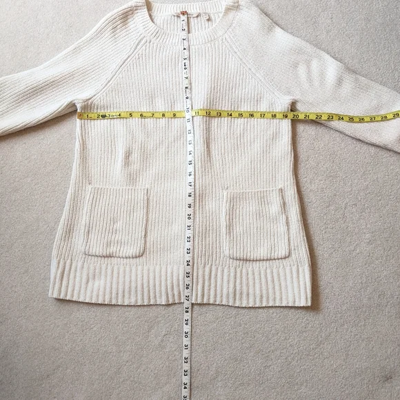 Soft Surroundings cream colored crew neck sweater - Picture 8 of 8